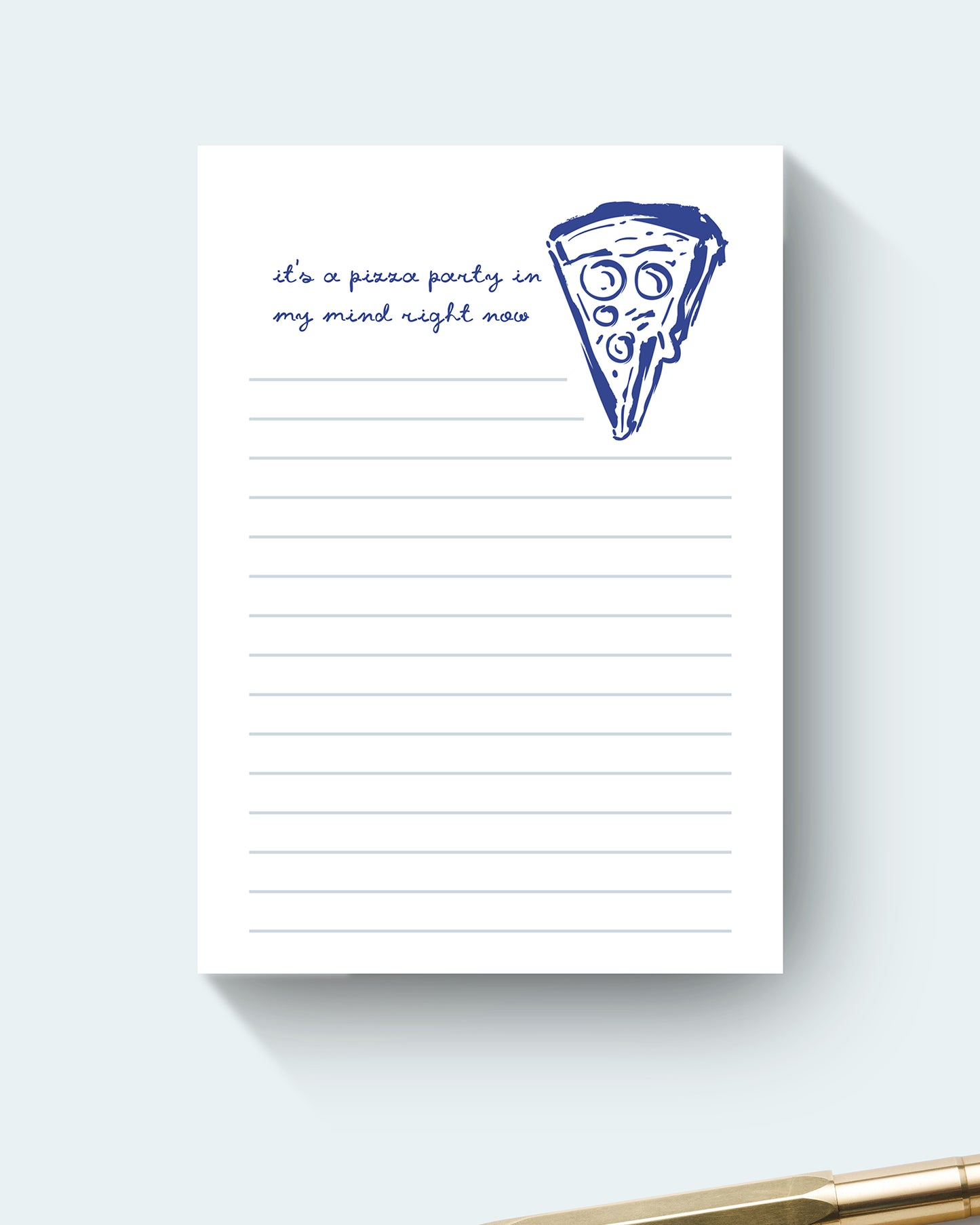 It's a pizza party in my mind, Jotter Pad