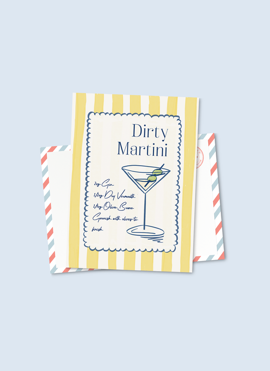 Dirty Martini Postcard