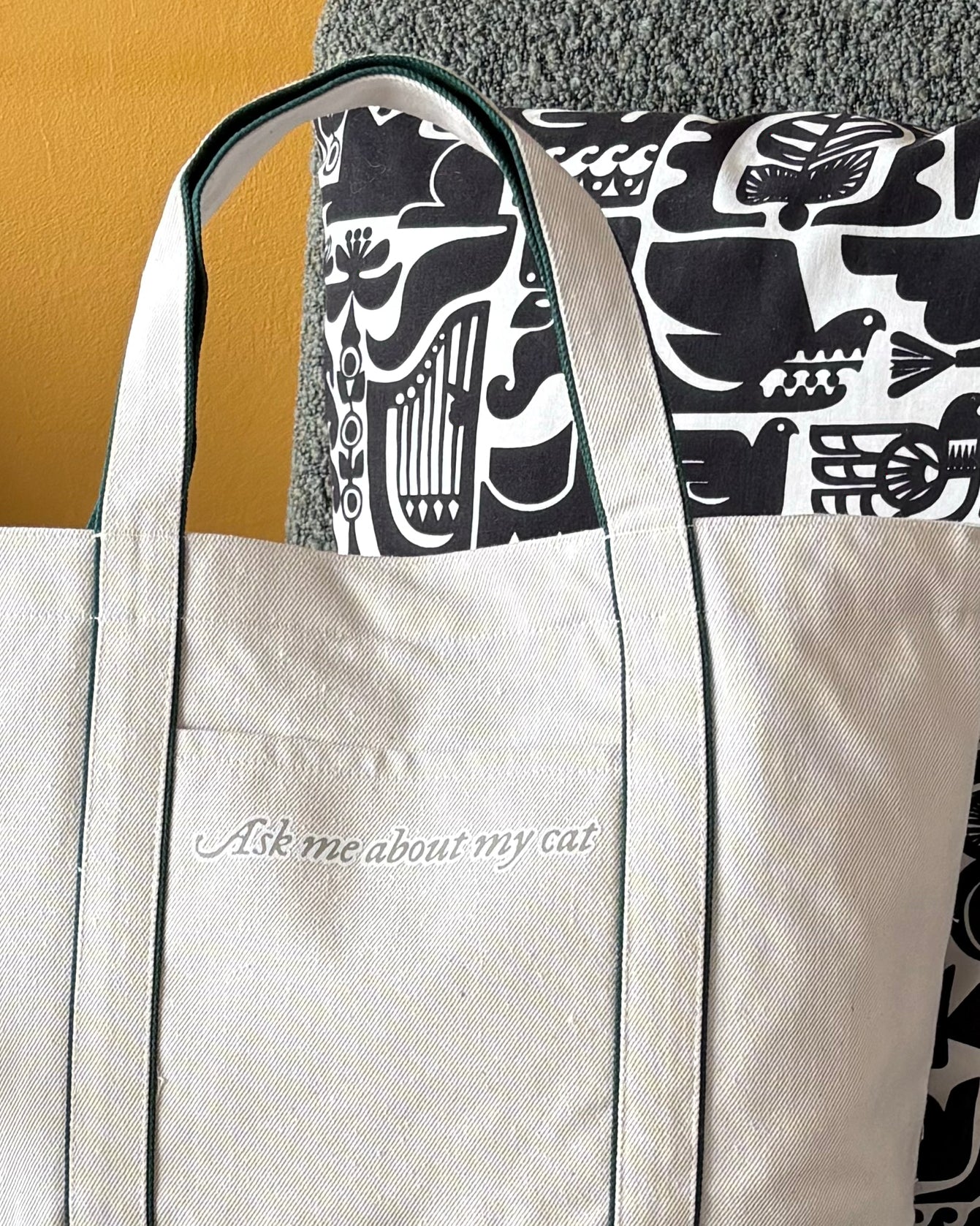 Ask me about my cat - Heatherfall Tote Bag