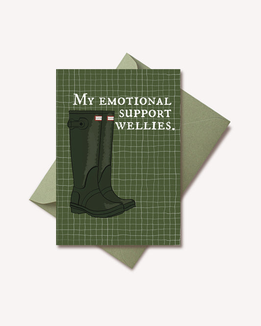 My emotional support wellies Notecard