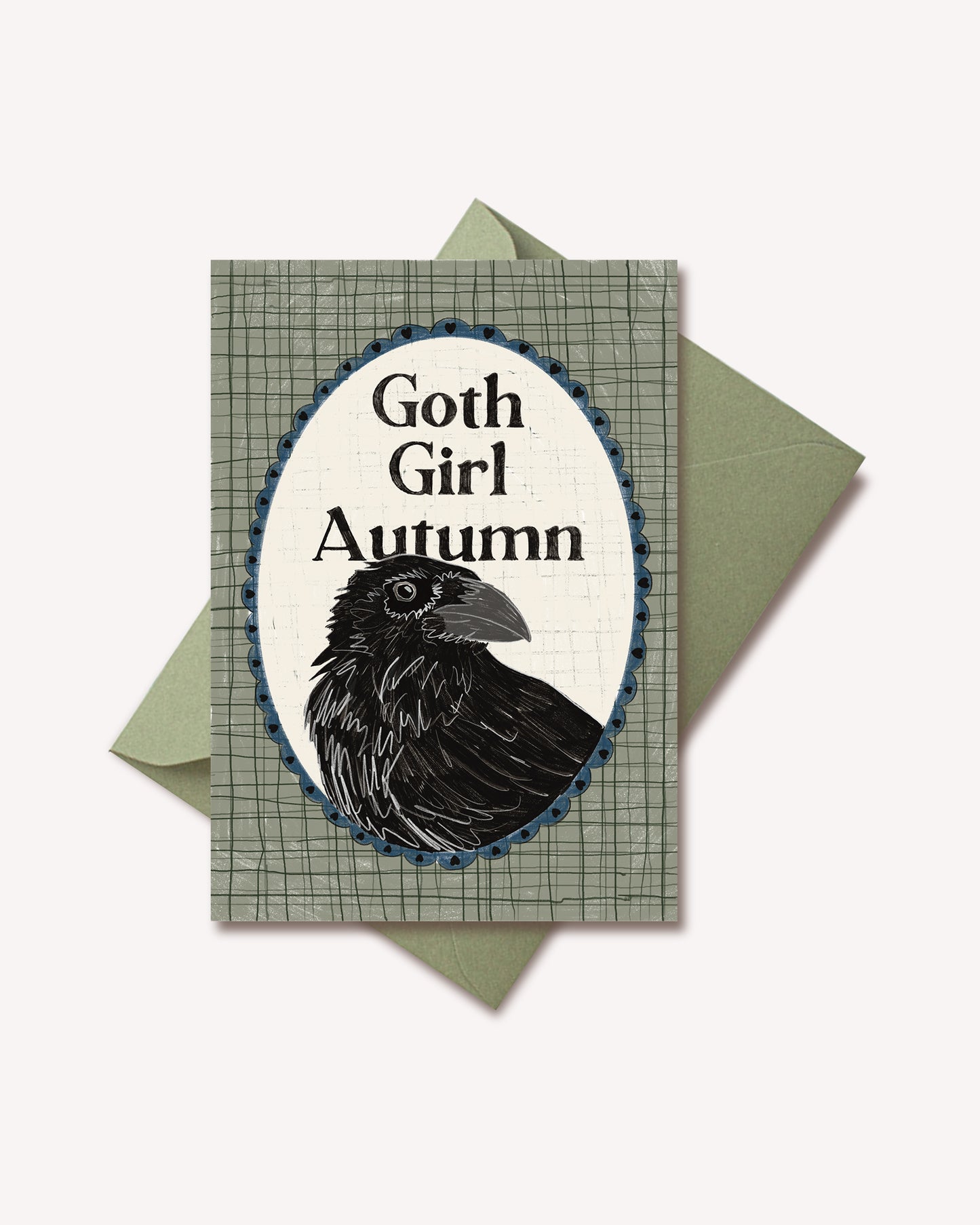 Goth Girl Autumn Notecard