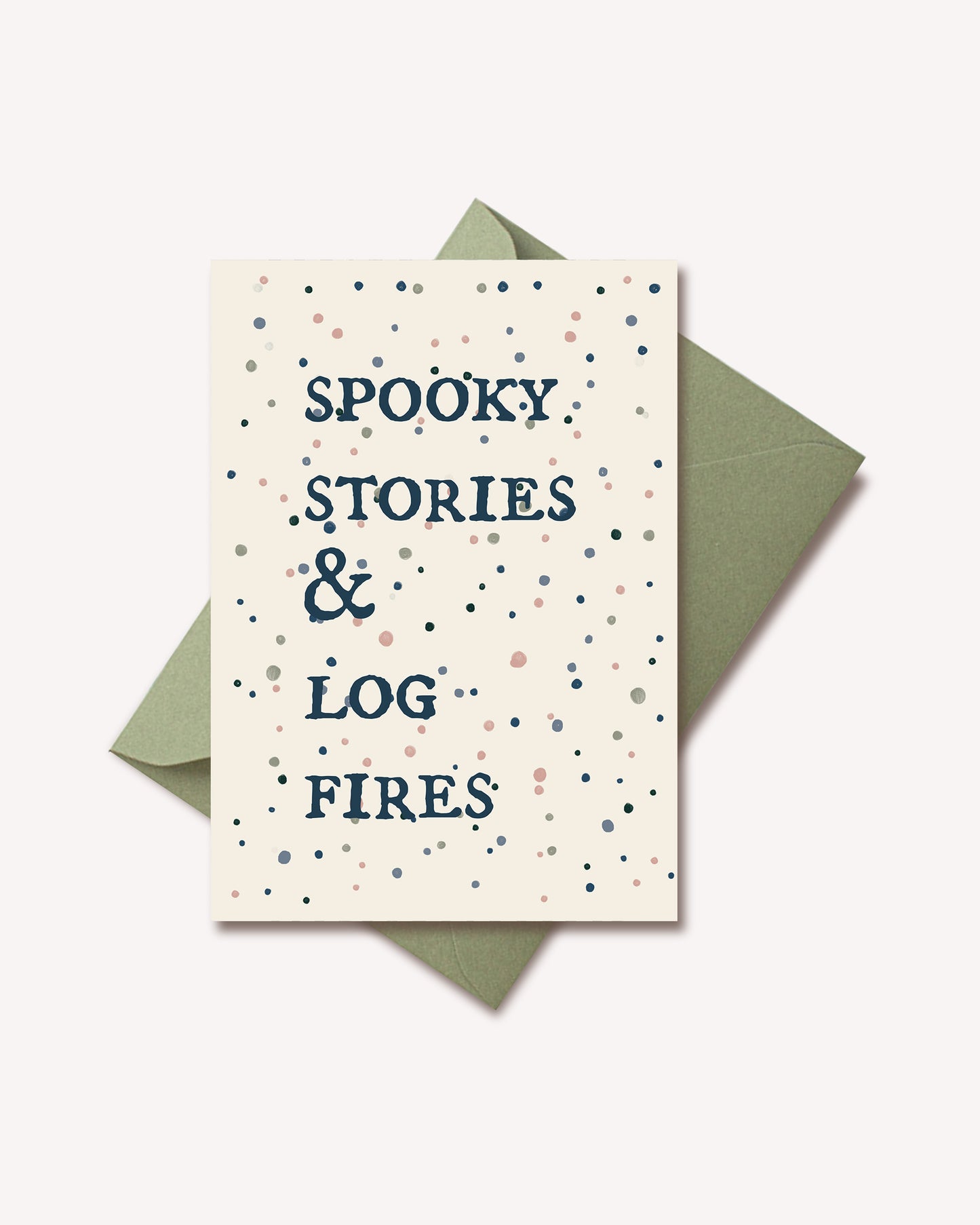 Spooky stories and log fires Notecard