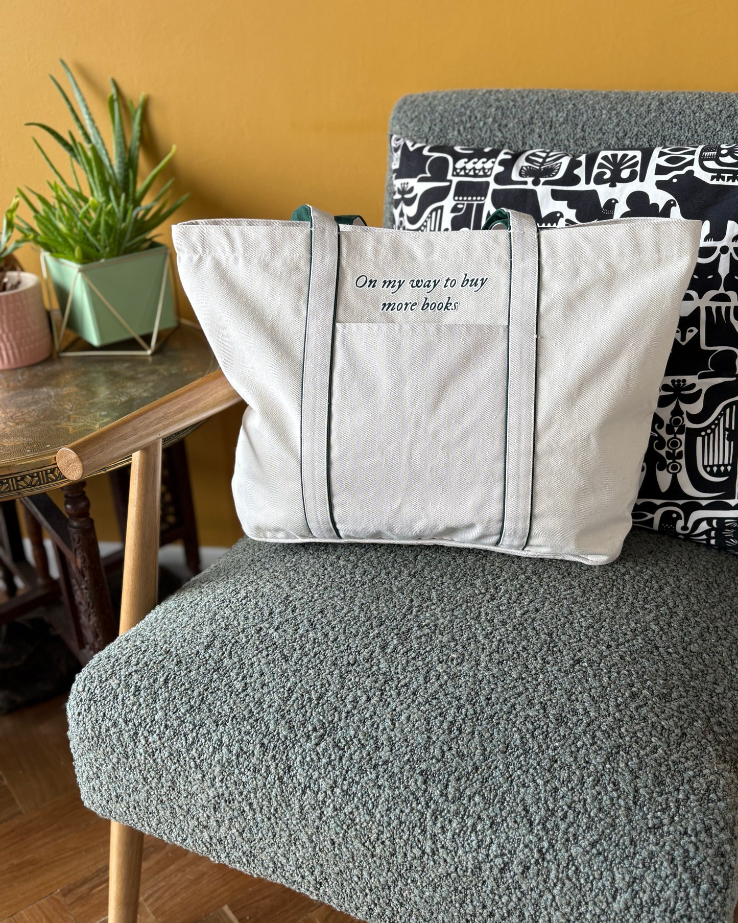 On my way to buy more books - Heatherfall Tote Bag