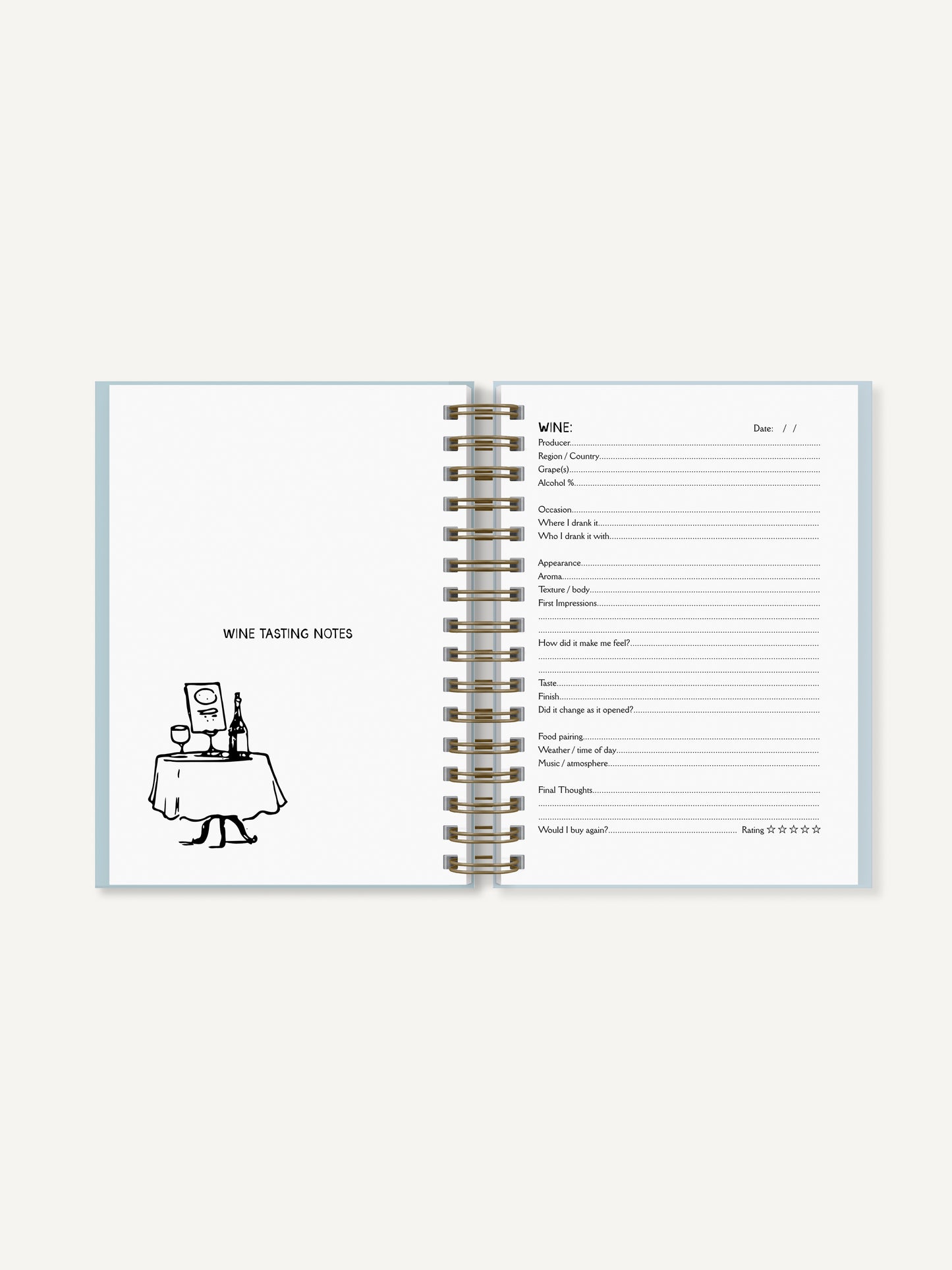 Wine Journal - A5 Hardback Journal