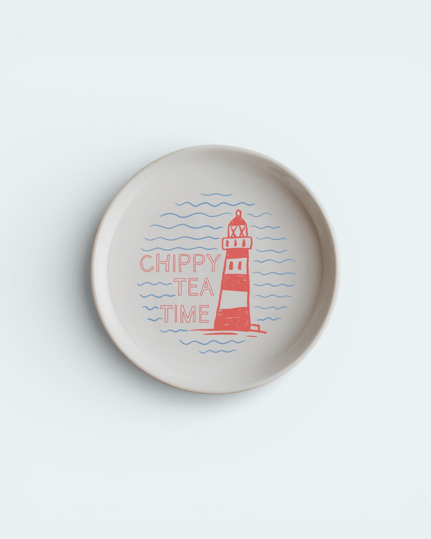 Chippy tea time ceramic plate