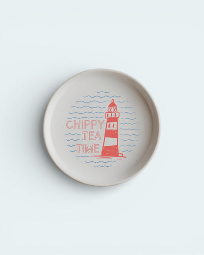 Chippy tea time ceramic plate