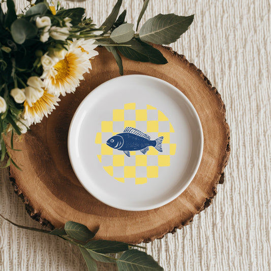 Thou shalt have a fishy ceramic plate