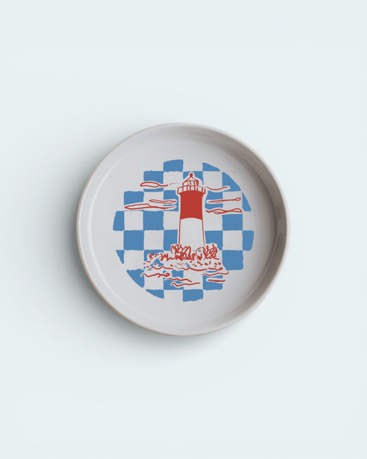 Lighthouse ceramic plate