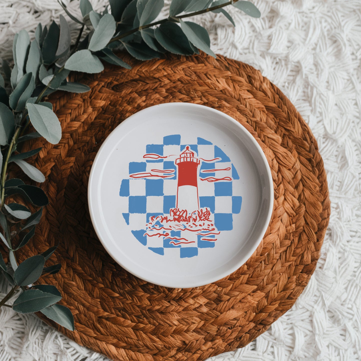 Lighthouse ceramic plate