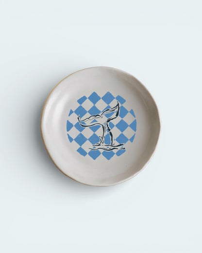 Whale ceramic plate