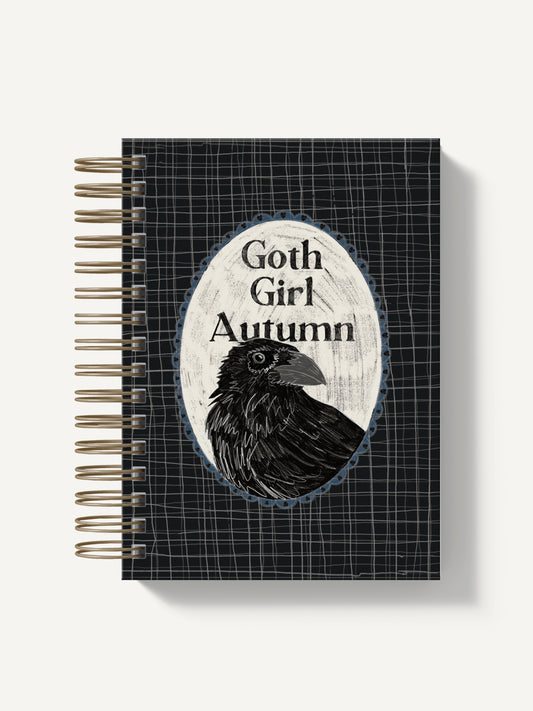 Goth Girl Autumn, Hardback Notebook