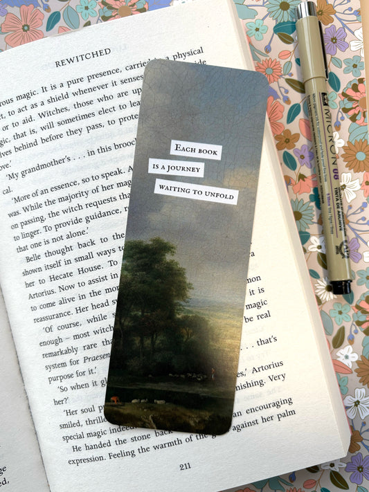 Each book is a journey waiting to unfold - Bookmark