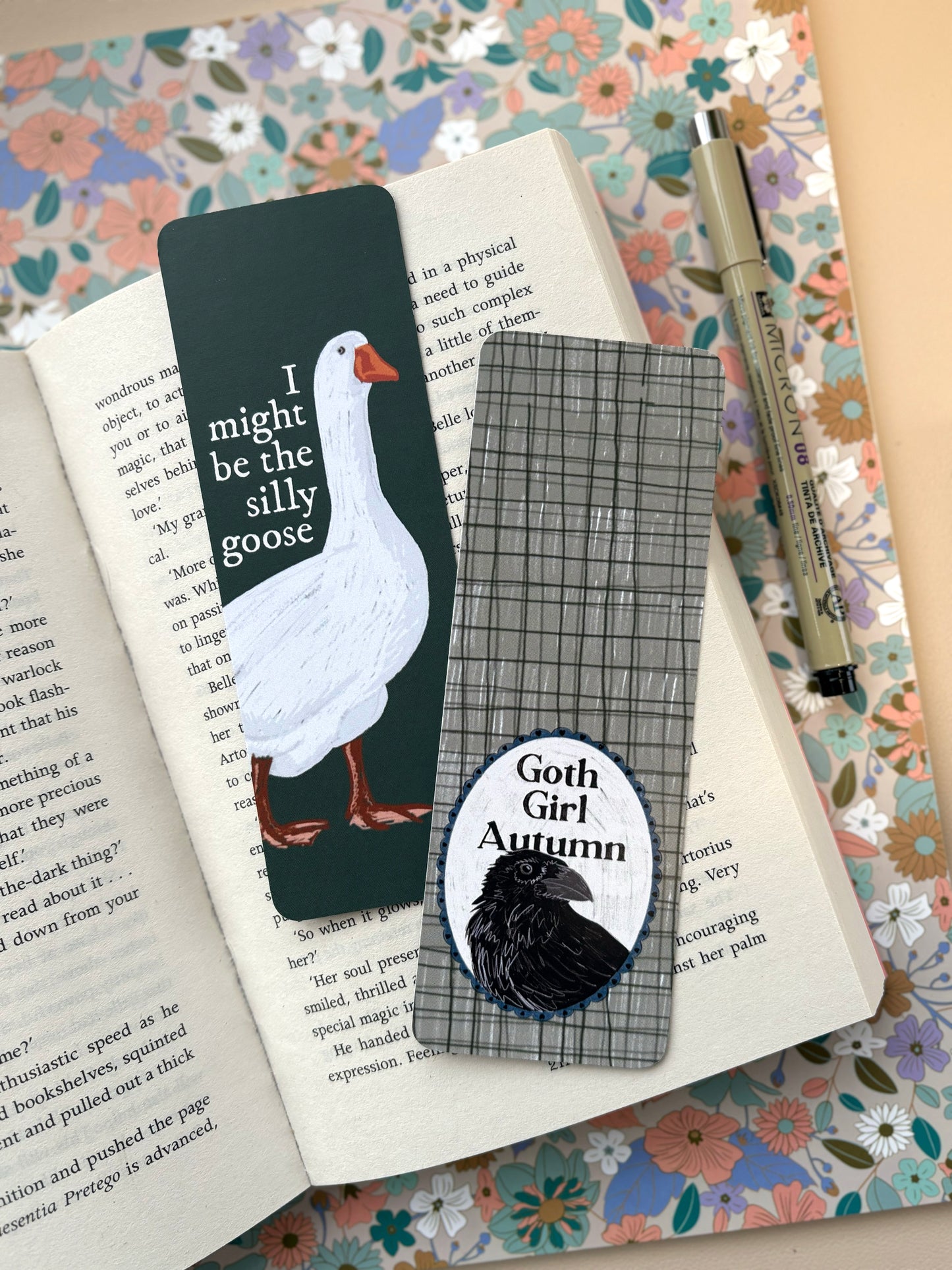 Wellies & Cocktails - Set of two bookmarks