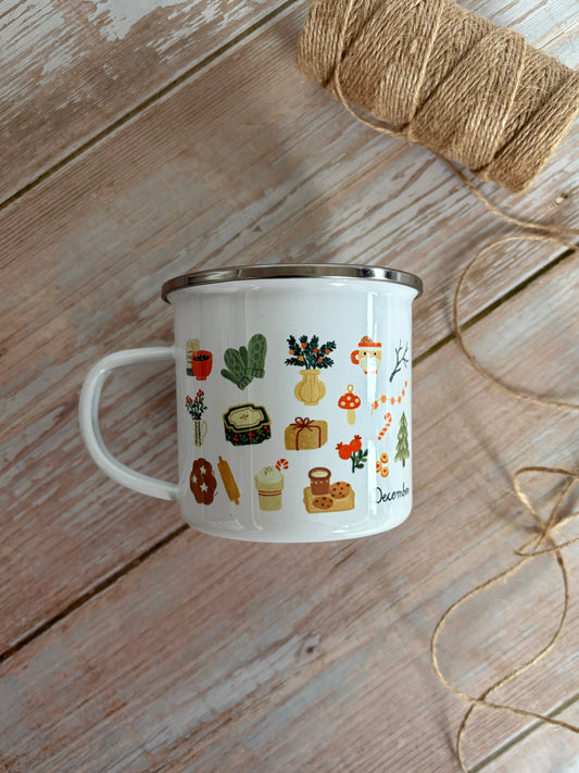 Winter Enamel Camping Mug