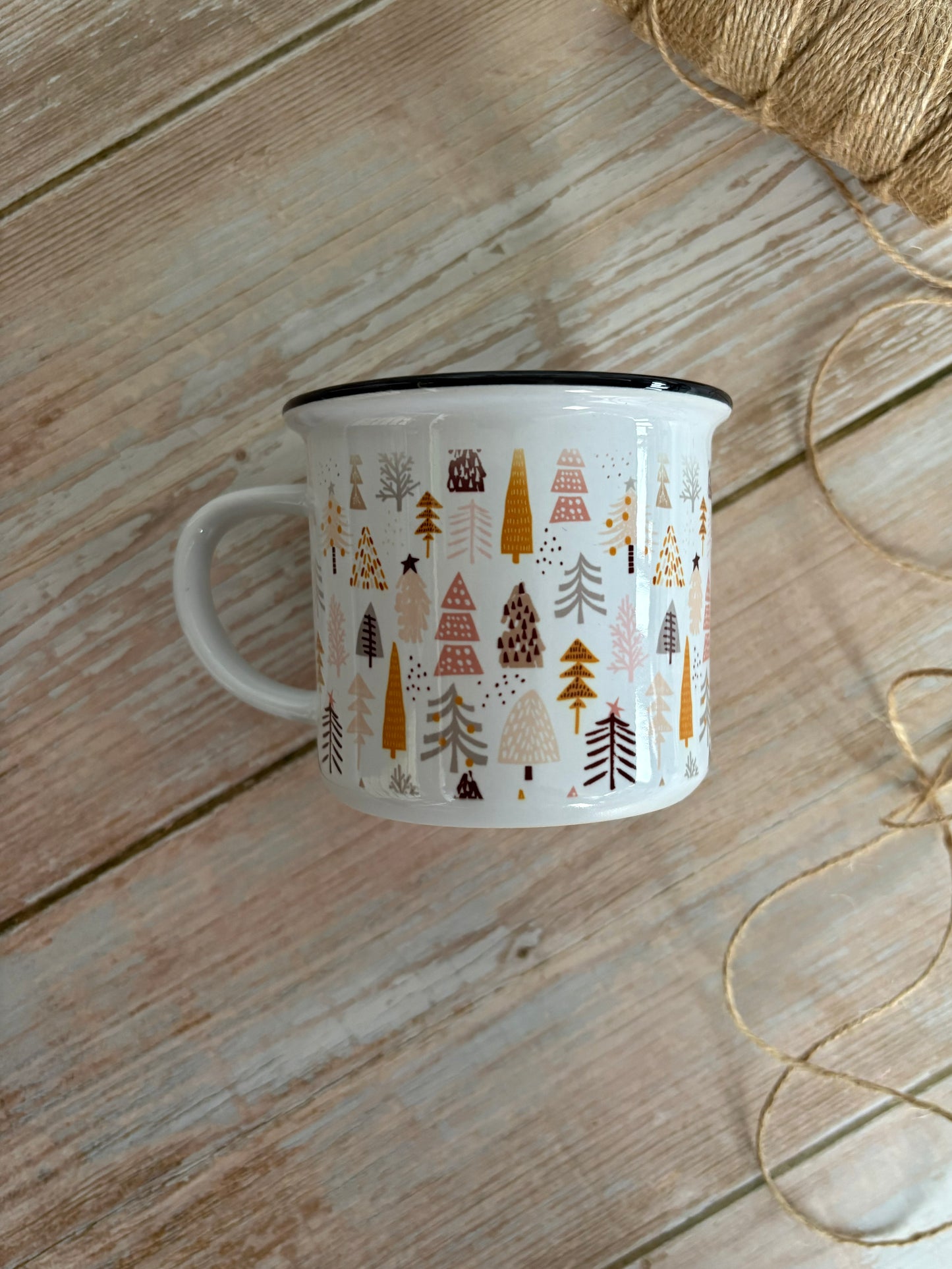 Christmas in the Enchanted Forest Ceramic Camping Mug