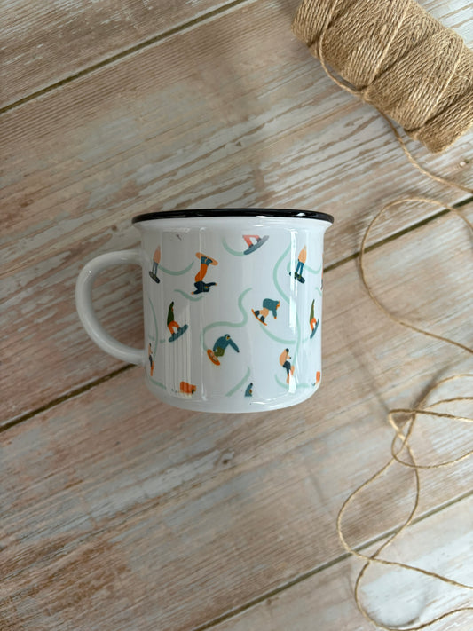 Ski Season Ceramic Camping Mug