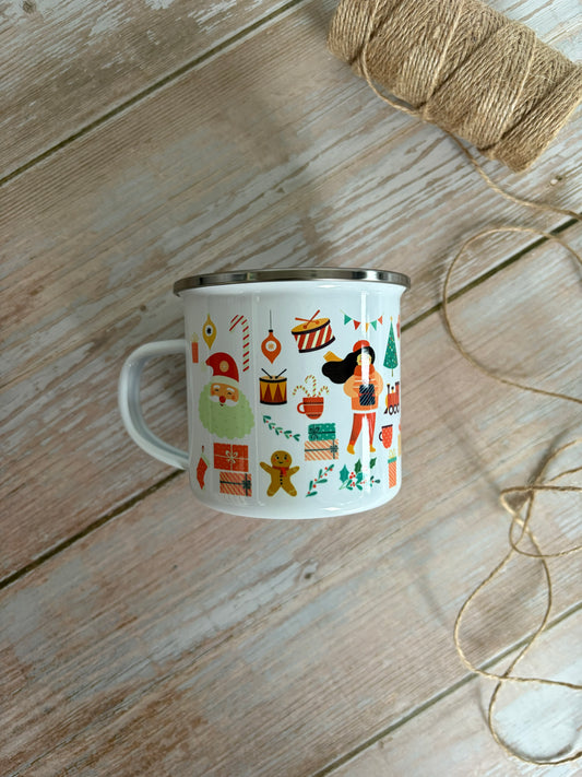 Christmas Enamel Camping Mug
