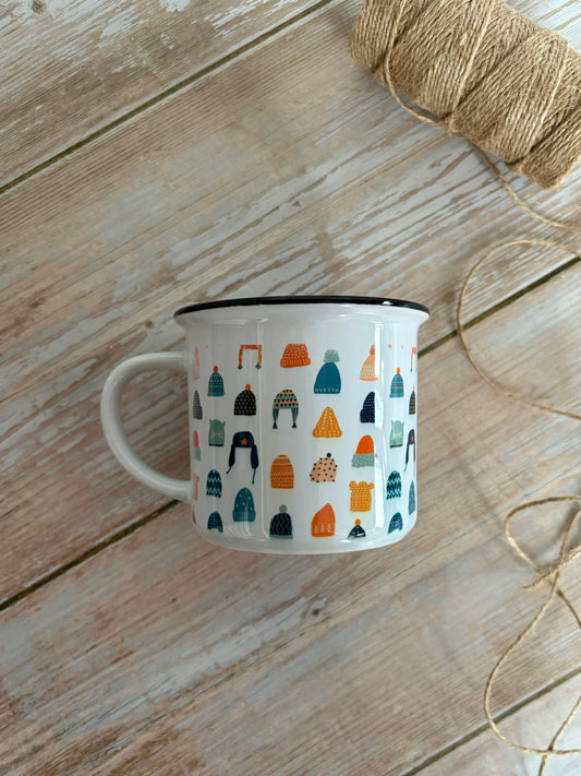 Woolly Hats Ceramic Camping Mug