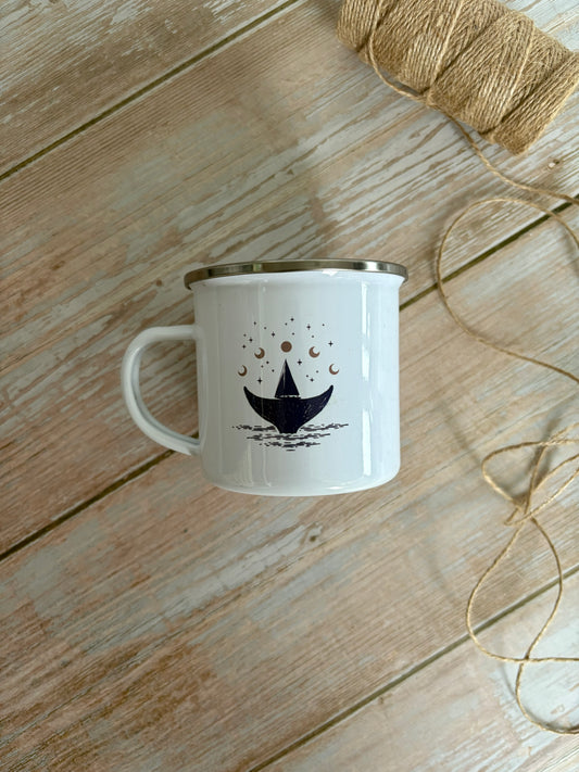 Whale Enamel Camping Mug