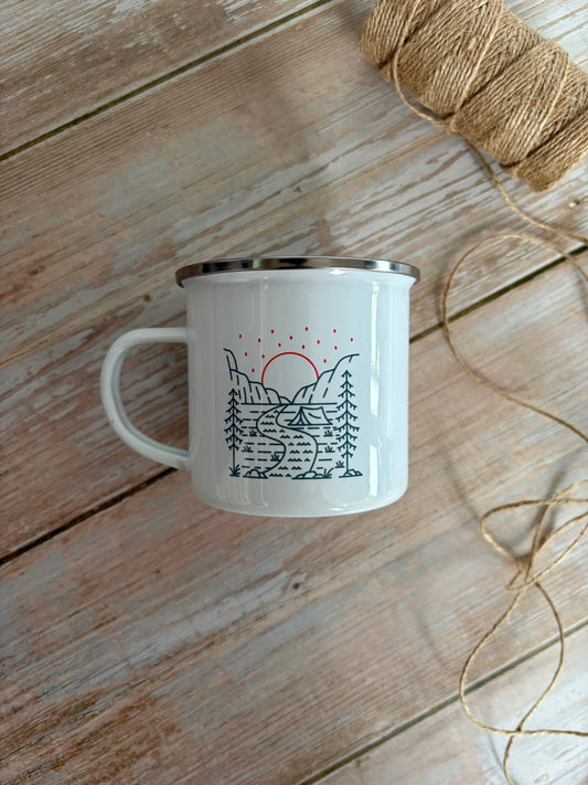 Let's go camping Enamel Camping Mug