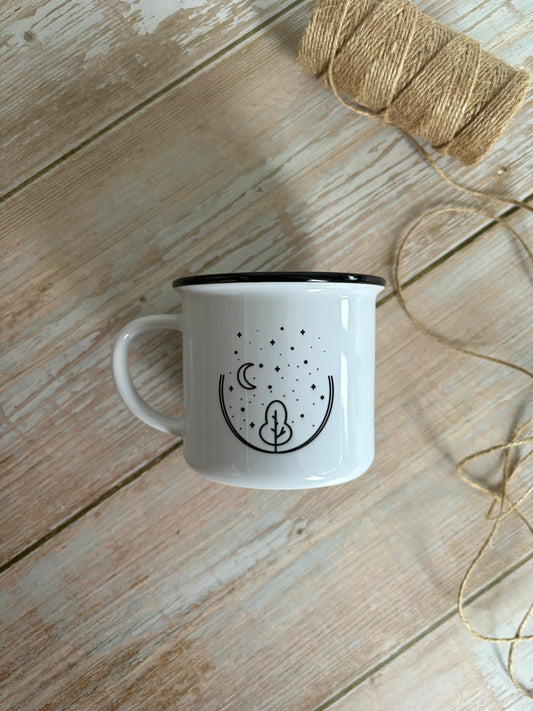Sycamore Gap Enamel Camping Mug