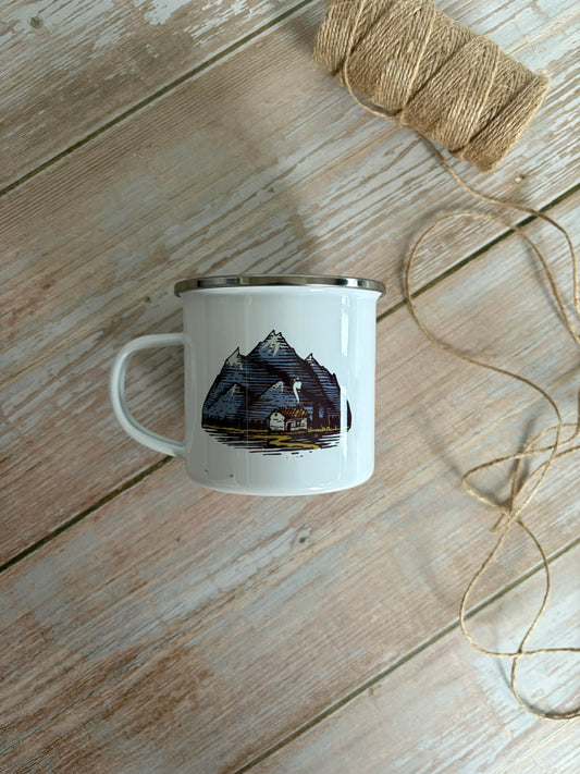 Mountain Bothy Enamel Camping Mug (misprint item)