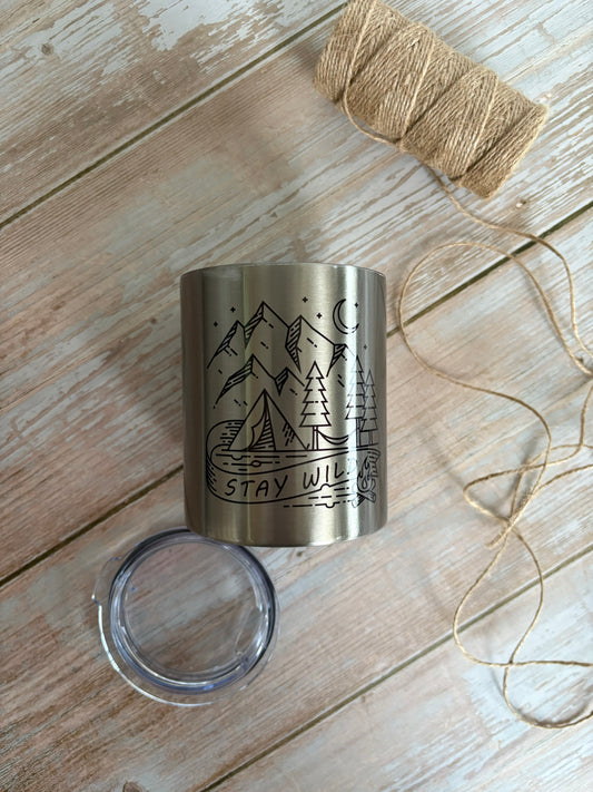 Stay Wild Stainless Steel Travel Tumbler