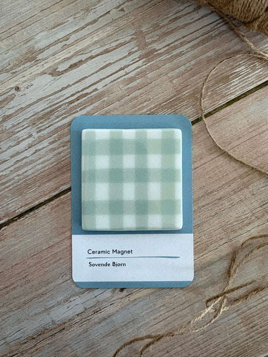 Blue Gingham Magnet