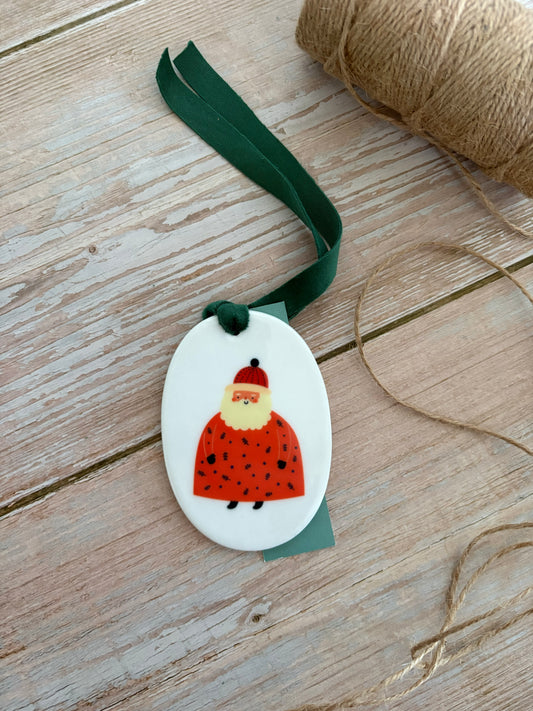 Father Christmas Ceramic Ornament