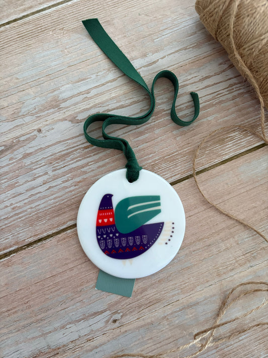 Partridge Ceramic Ornament