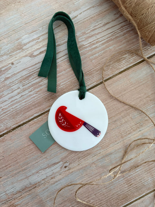 Partridge Ceramic Ornament