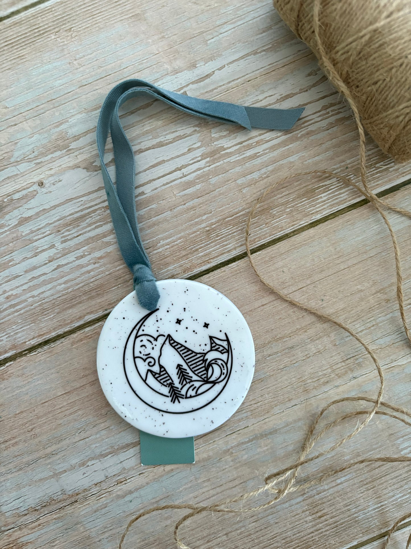 Mountains in the Moon Ceramic Ornament