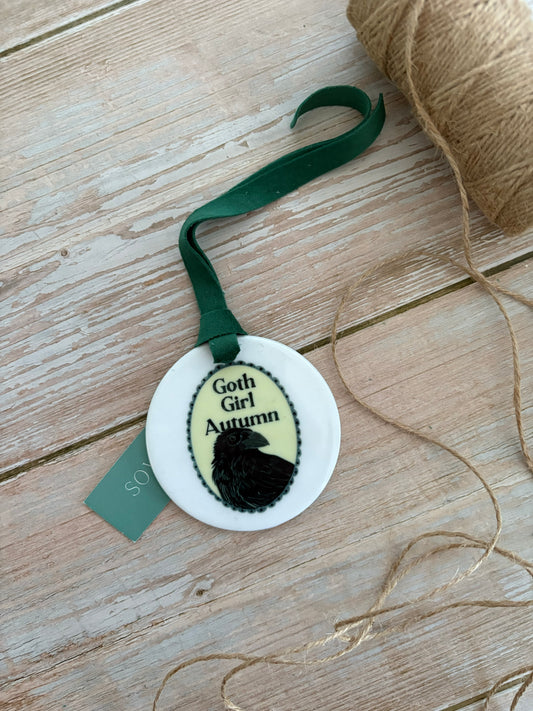 Goth Girl Autumn Ceramic Ornament
