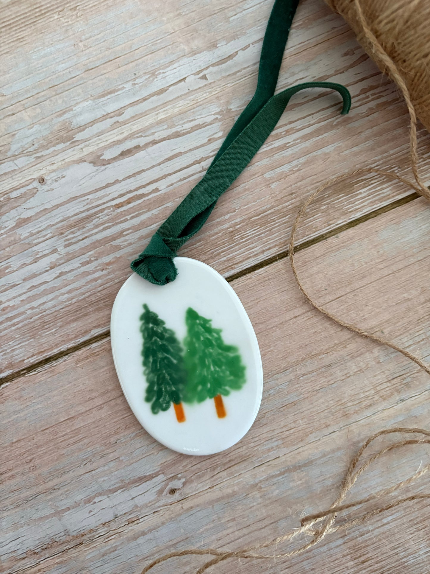 Pine forest Ceramic Ornament