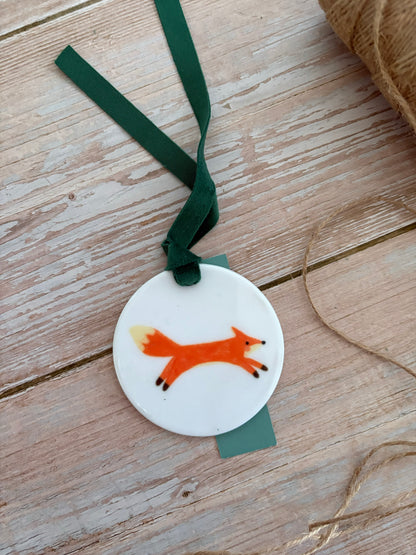 Fox Ceramic Ornament