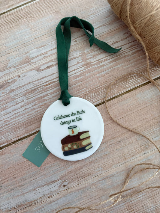 Read books fight evil Ceramic Ornament