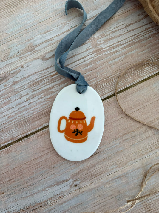 Teapot Ceramic Ornament