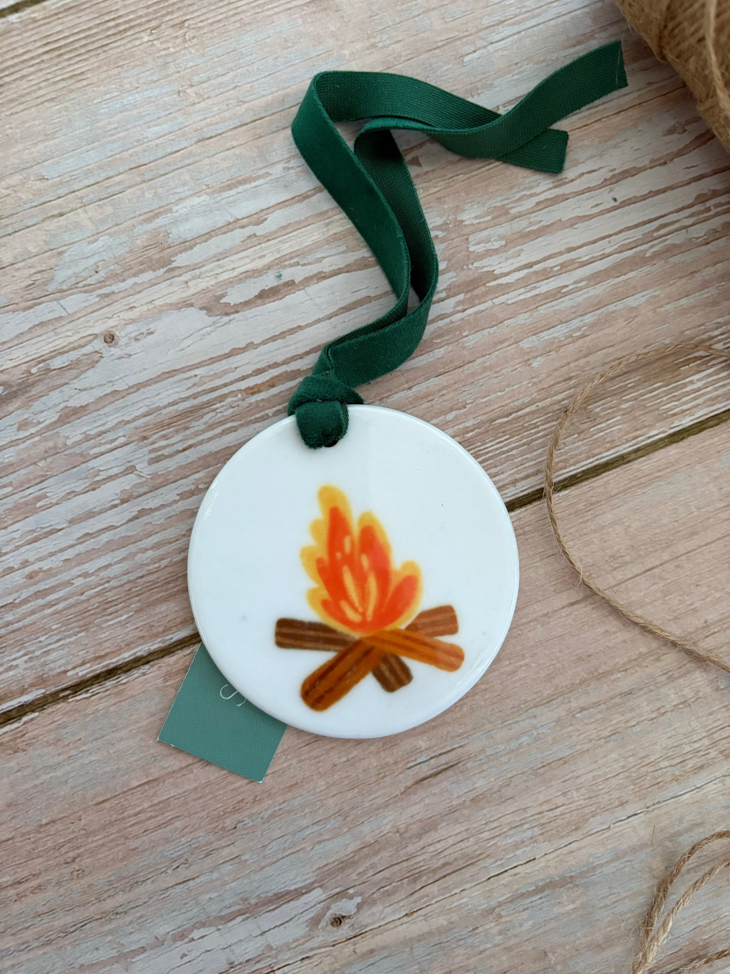 Campfire Ceramic Ornament