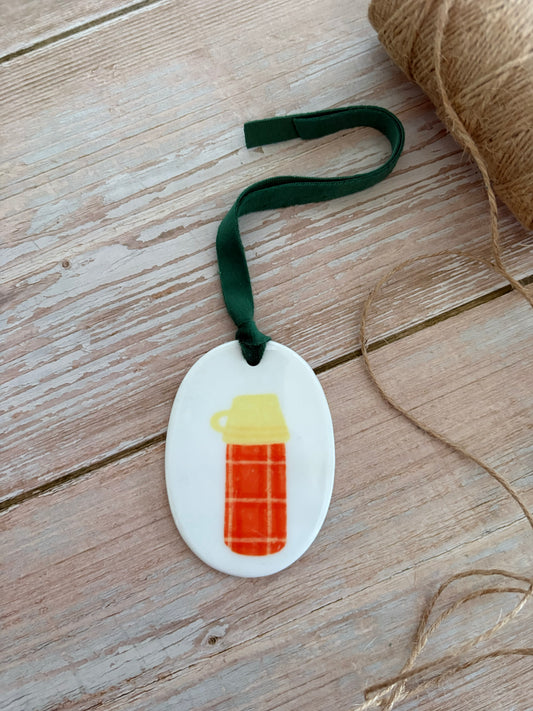 Flask Ceramic Ornament