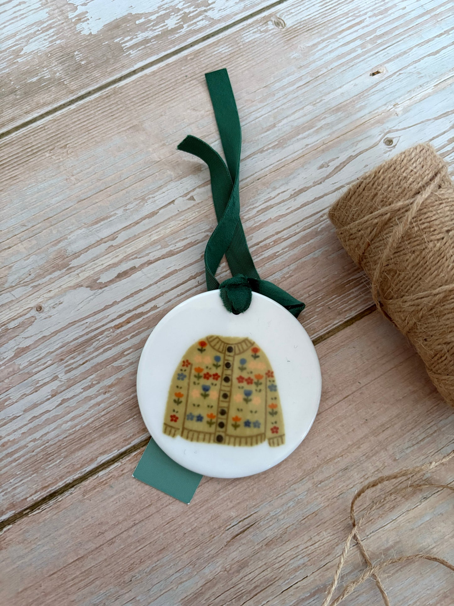 Cardigan Ceramic Ornament