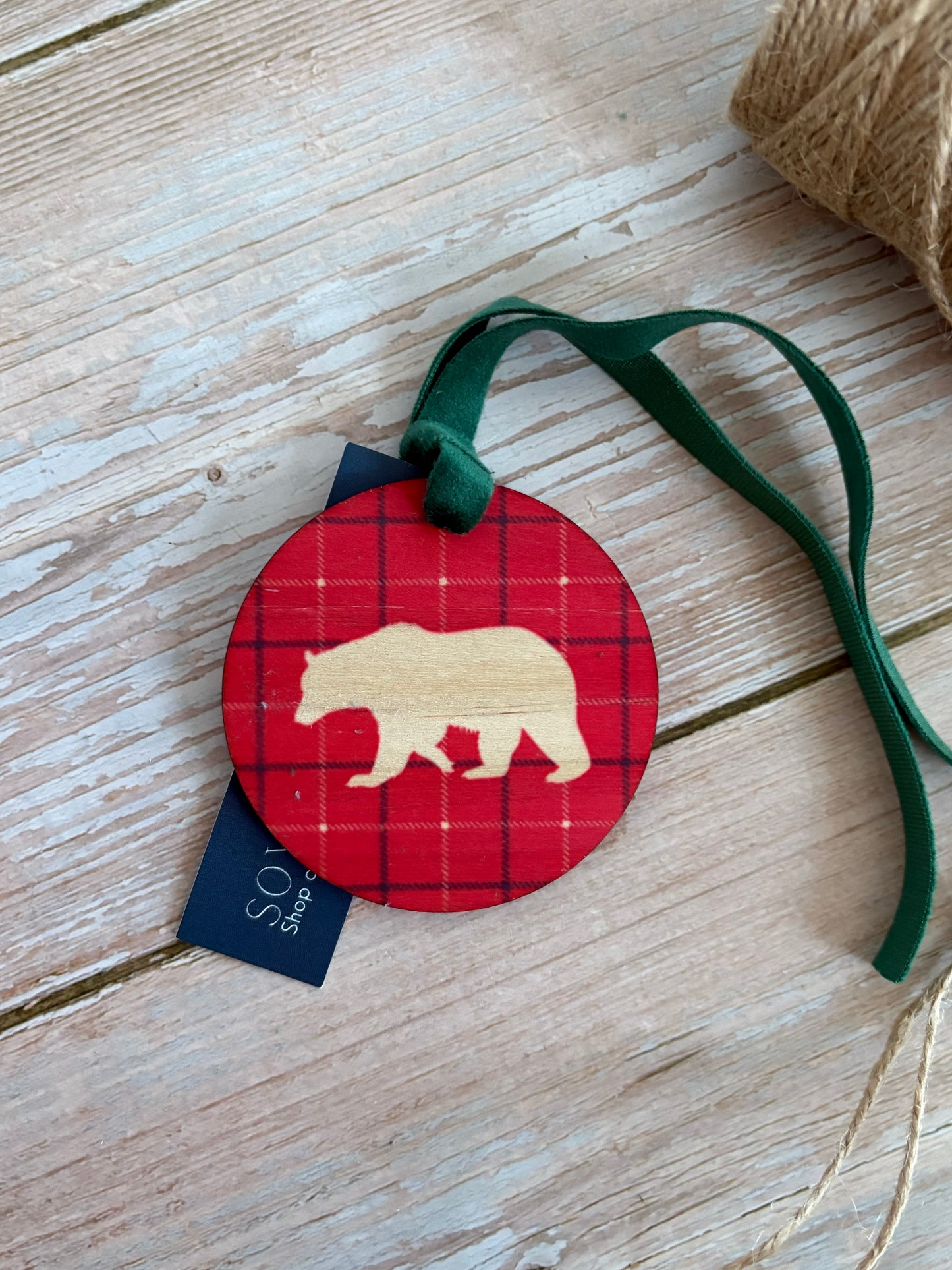 Bear Wooden Ornament