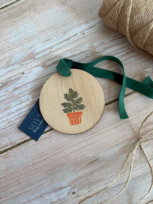 Little Christmas Tree Wooden Ornament
