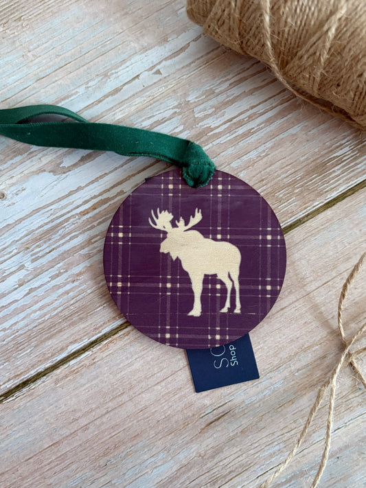 Moose Wooden Ornament