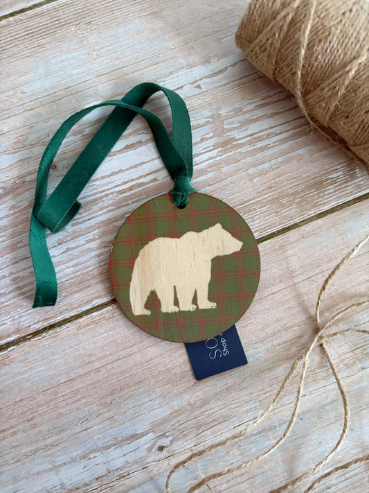 Bear Wooden Ornament