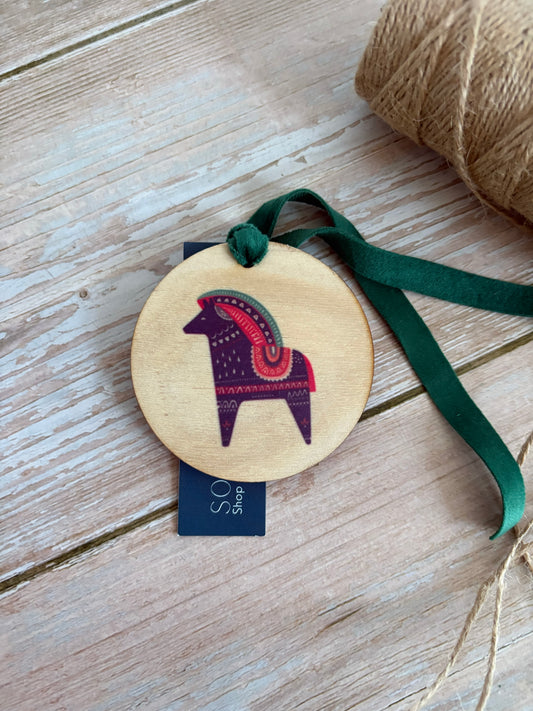 Dala Horse Wooden Ornament
