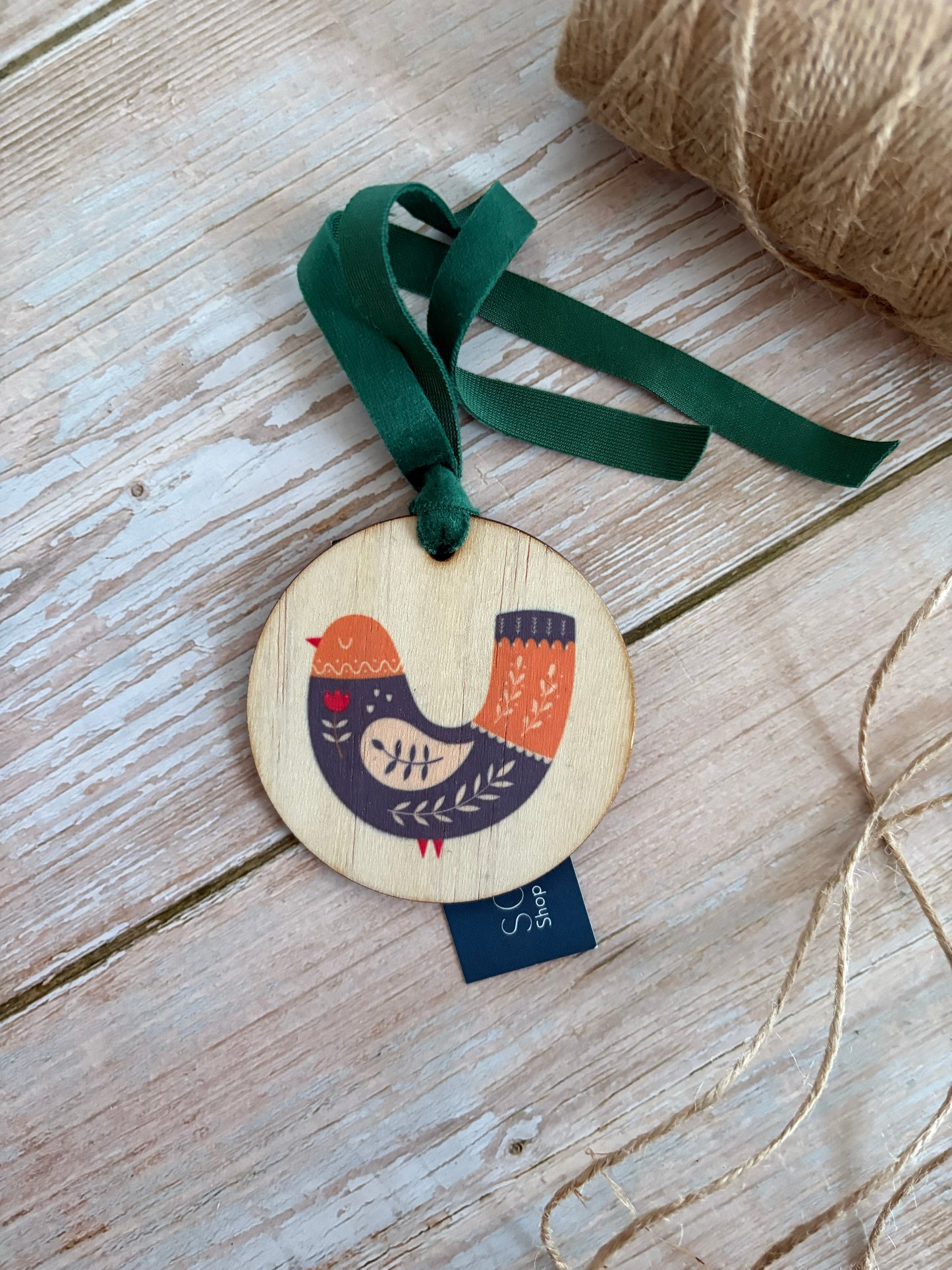 Partridge Wooden Ornament
