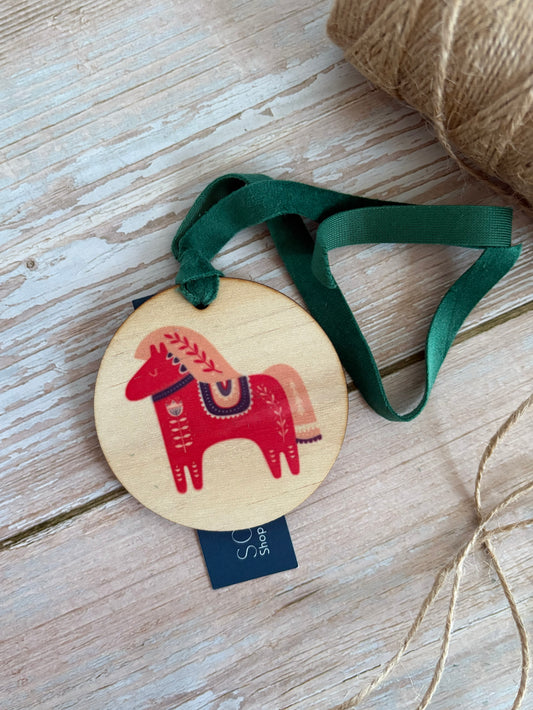 Dala Horse Wooden Ornament