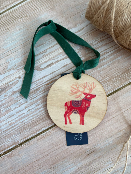 Stag Wooden Ornament