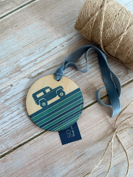 Blue Landy Wooden Ornament