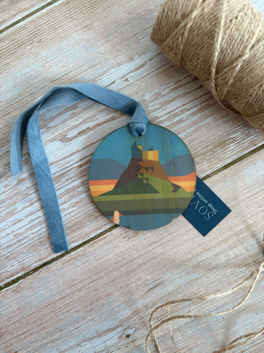 Lindisfarne Wooden Ornament